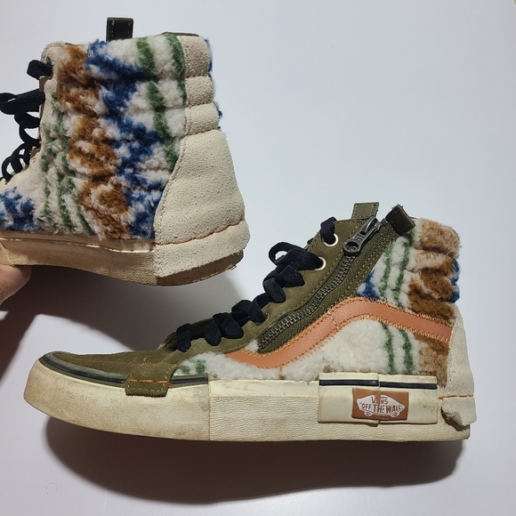 Vans Shoes Vans Sk8-Hi Reissue Mixed Textile Shoes Mens 6.0 Women's 7.5 - Picture 2 of 15